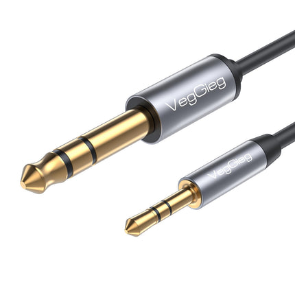 VegGieg V-A609 3.5mm to 6.35mm Stereo TRS Instrument Amplifier Aux Audio Cable