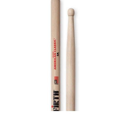 VICFIRTH 3A BAGET HICKORY, 0.580"x16 (3/16)"