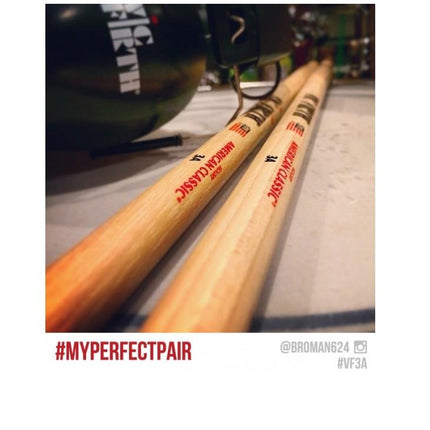 VICFIRTH 3A BAGET HICKORY, 0.580"x16 (3/16)"