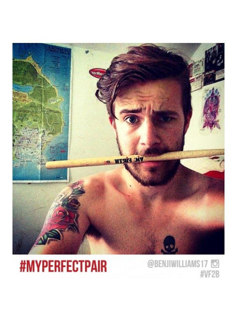 VICFIRTH V2B BAGET HICKORY, 0.630"x16 1/4", MED