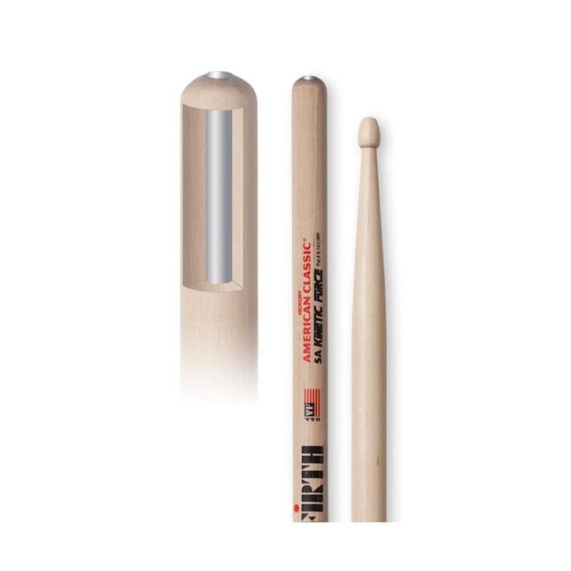 VICFIRTH V5AKF BAGET 5A WOOD KINETIC FORCE, HICKORY, 0.565