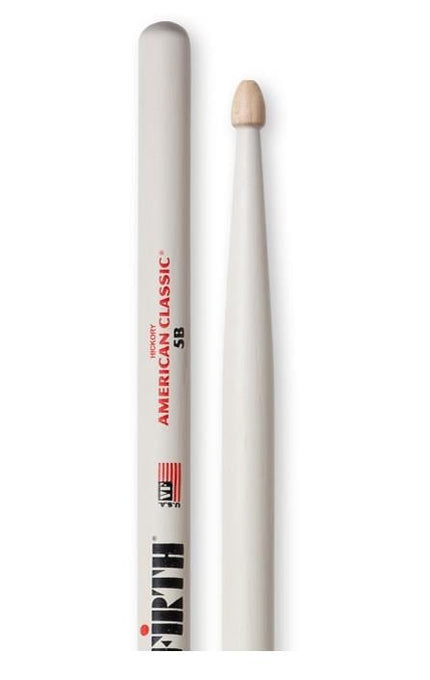 VICFIRTH V5BW BAGET 5B WOOD WHITE, HICKORY, 0.595"x16"