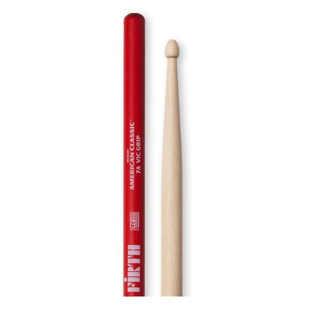 VICFIRTH V7AVG BAGET 7A GRIP, HICKORY, 0.540"x15 1/2",