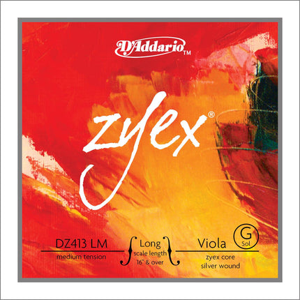 DADDARIO DZ413LM VİYOLA TEK TEL, ZYEX, (16" VE ÜSTÜ), G-(SOL), MEDIUM