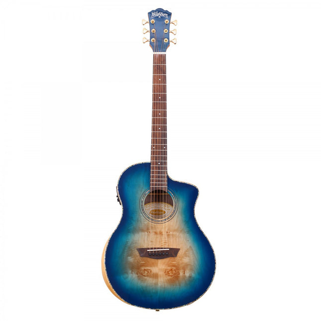 Washburn BTA-BLUBCE Bella Tono Vite Alure Burl Electric Acoustic Guitar 
