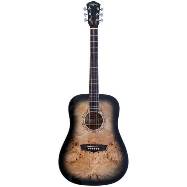 Washburn Deep Forest Burl Black Fade Acoustic Guitar 