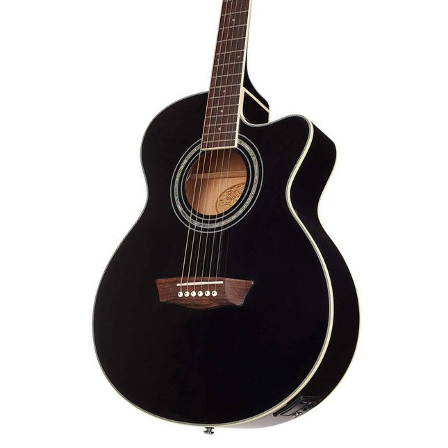 Washburn EA12B Mini Jumbo Electric Acoustic Guitar 