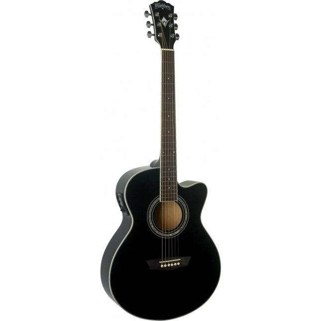 Washburn EA12B Mini Jumbo Electric Acoustic Guitar 