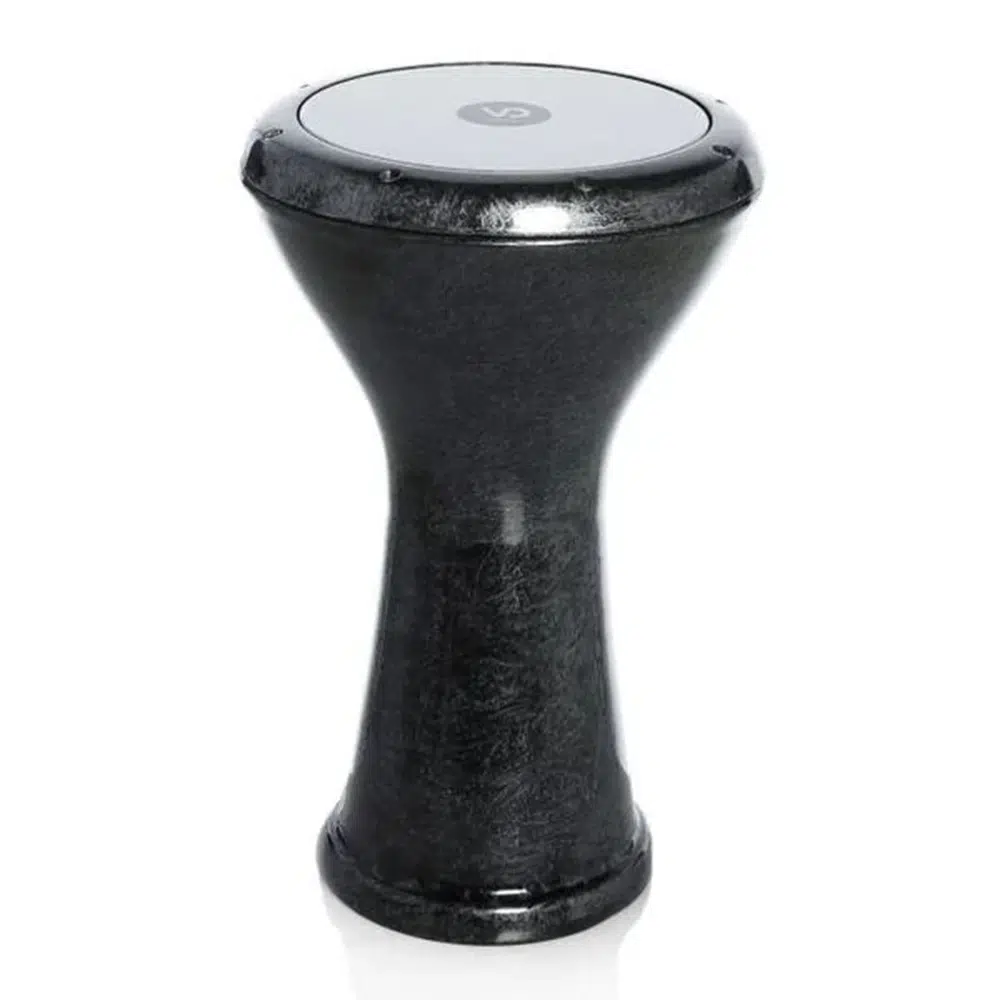 245345645 Döküm Darbuka Seti | Gri Kırçıllı İşlemeli, Çap: 21,5 cm, Ağırlık: 2,4 kg, Taşıma Çantası, Siyah