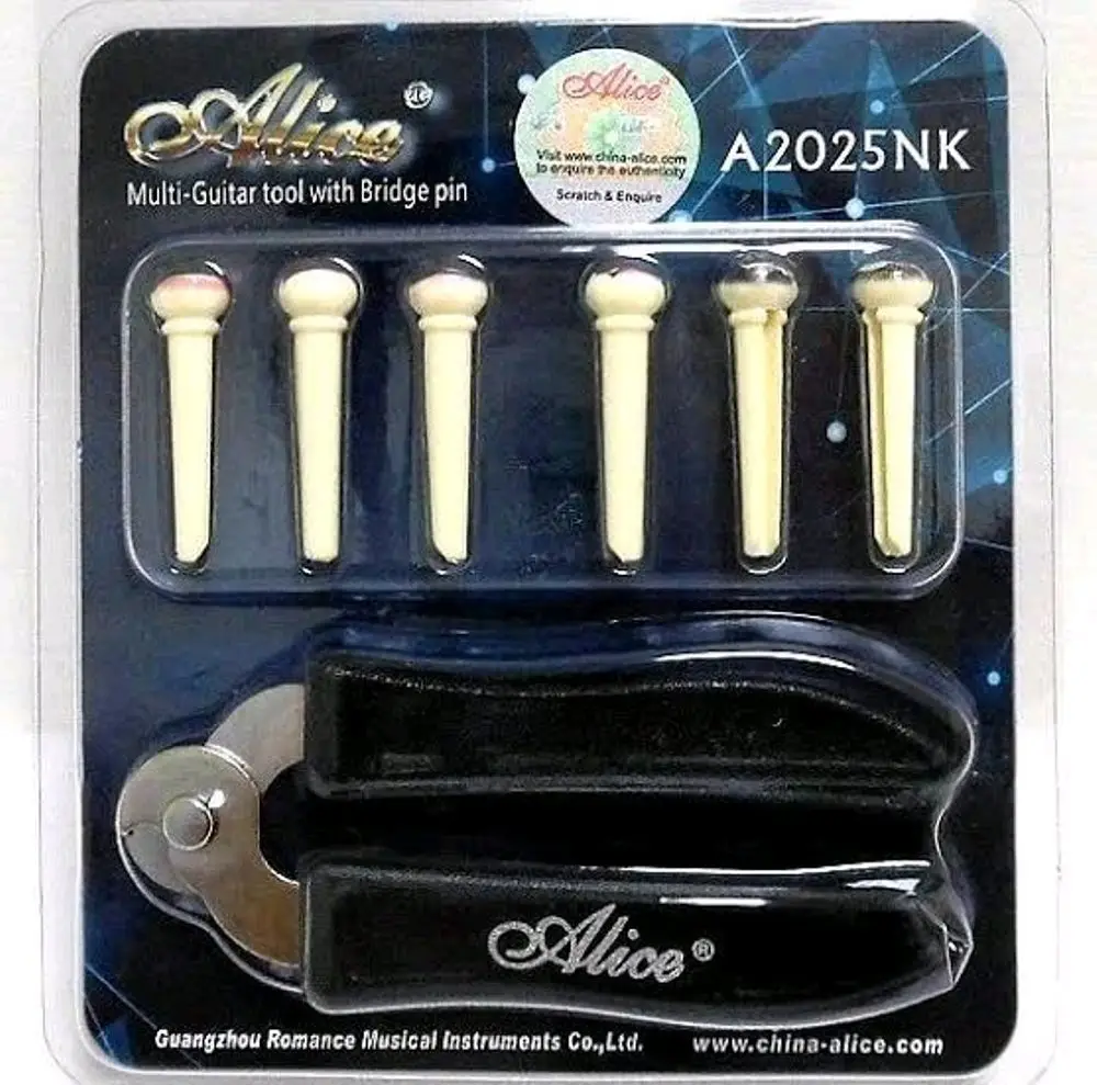 Alice A2025NK Akustik Gitar Pim Seti ve Tel Kesici