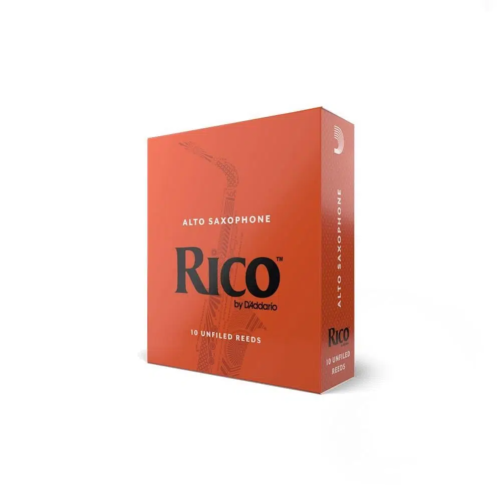 Rico RJA1020 Orange Box Alto Saksafon Kamışı No: 2.0 (Başlangıç/Eğitim) - 10'lu Paket | Standart Kesim, Kolay Çalım ve Ekonomik Kutu