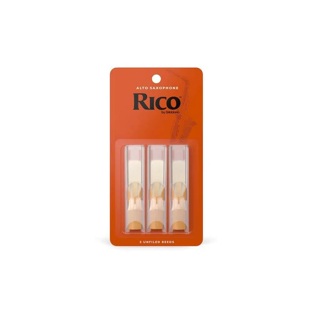 Rico RJA0320 Orange Box Alto Saksafon Kamışı No: 2.0 (Başlangıç/Eğitim) - 3'lü Paket | Standart Kesim, Kolay Çalım ve Deneme Paketi