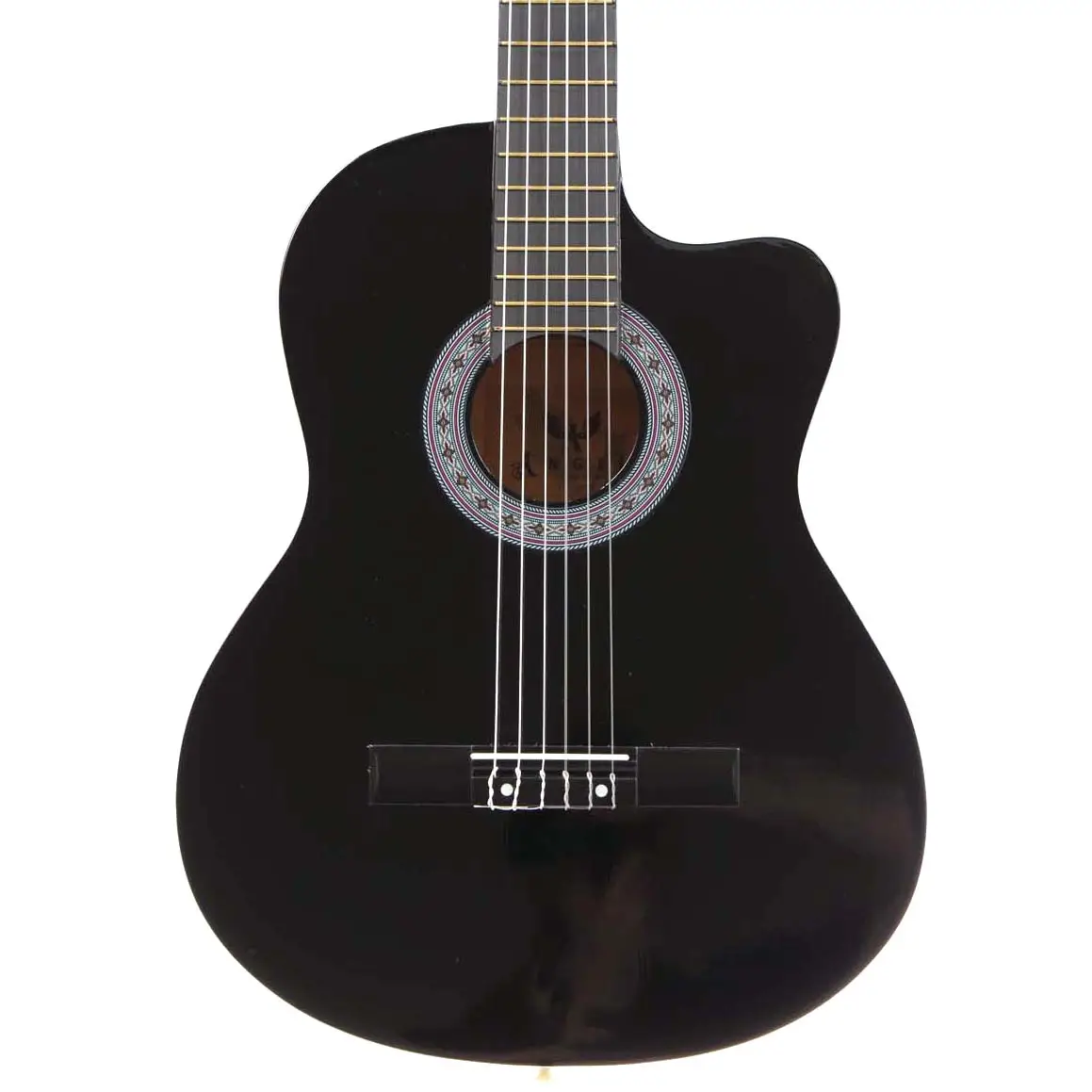 Angel ACG100C-BK 4/4 Cutaway Siyah Klasik Gitar