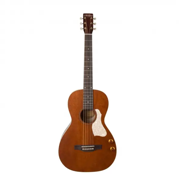 Art & Lutherie Roadhouse Parlor Q-discrete Elektro Akustik Gitar (Havana Brown)