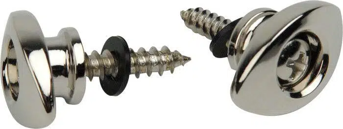 Planet Waves PWEEP202 Elips Gitar Askı Pimi - Krom (Aksesuar) | Askının Kazara Çıkmasını Engelleyen Özel Kavisli Form, Şık Krom Kaplama ve Uzun Ömürlü Kullanım