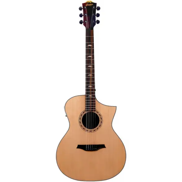 Bromo BAA4CE Cutaway Elektro Akustik Gitar (Natural)