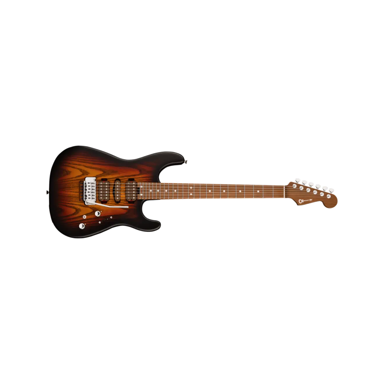 CHARVEL 2925414588 Guthrie Govan MJ San Dimas SD24 CM Elektro Gitar | Caramelized Akçaağaç Klavye, Three-Tone Sunburst, İmza Serisi, Profesyonel Performans