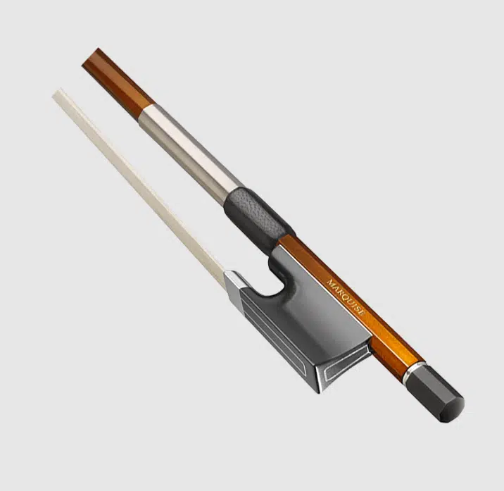 Coda Bow TUXEDOC Marquise Tuxedo Köşeli Topuk Karbon Çello Arşesi | Köşeli Topuk ile Net Ataklar Karbon Fiber Dayanıklılığı ve Şık Siyah Tasarım