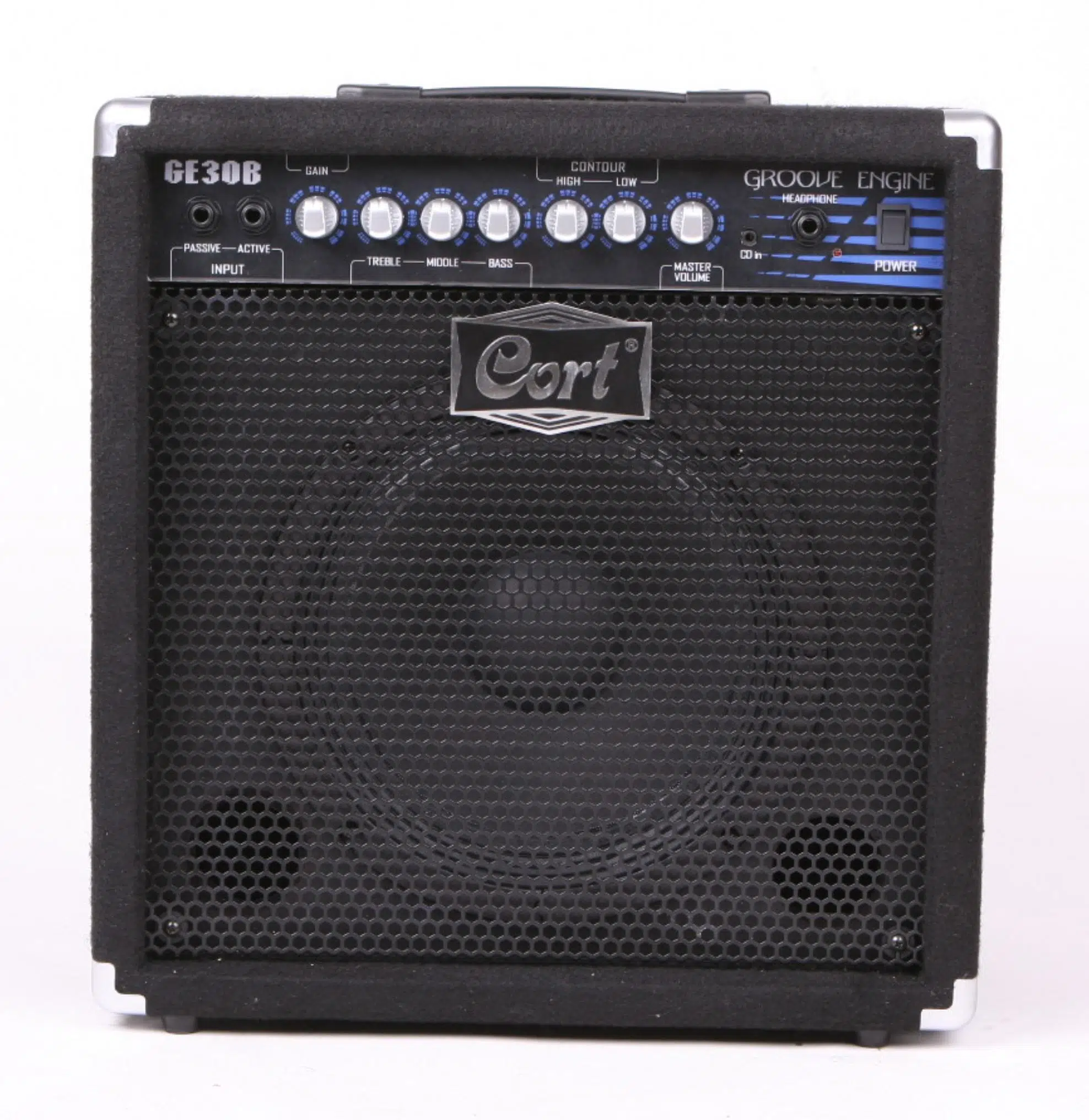 Cort GE30B 30 Watt Bas Gitar Amfisi (Başlangıç/Orta Seviye) | 10 İnç Hoparlör, Dahili Kompresör, Aktif/Pasif Giriş Desteği ve Kulaklık Çıkışlı Prova Amfisi