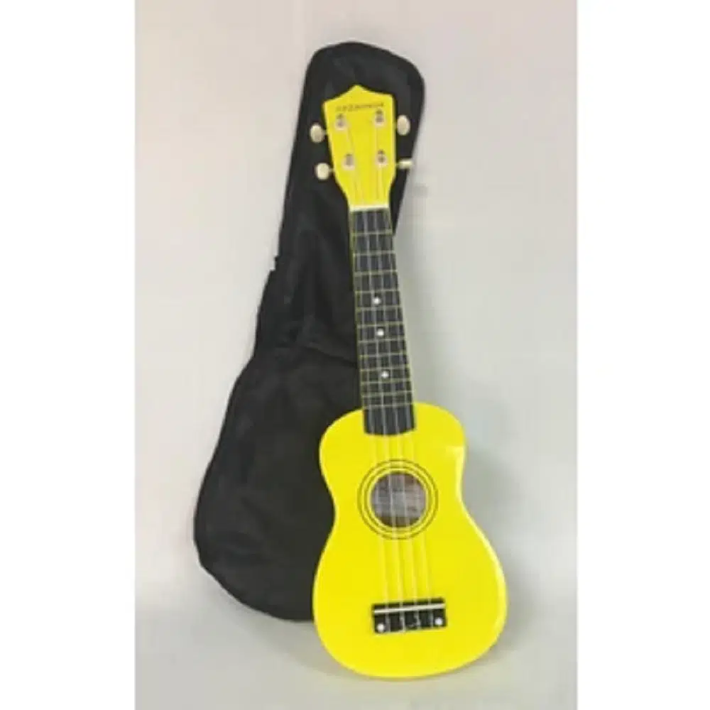 Cremonia AU01L-21YW 21 İnç Soprano Ukulele - Sarı (Başlangıç Seviye) | Ihlamur Ağacı Gövde, Yumuşak Naylon Teller ve Kompakt Taşınabilir Tasarım