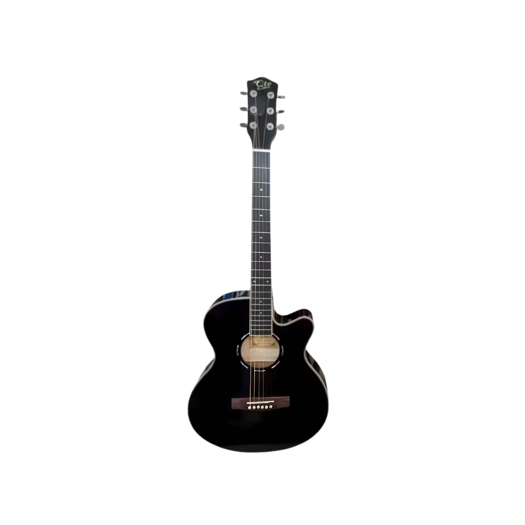 Cross QAG4018/BK İnce Kasa (Slim) Cutaway Elektro Akustik Gitar | Siyah Renk, Dahili Preamp ve Tuner, Ergonomik Gövde