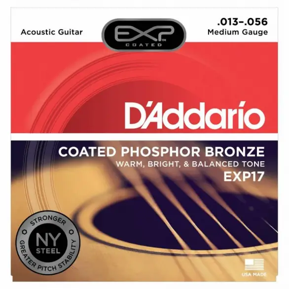 D'Addario EXP17 Coated Phosphor Bronze Akustik Gitar Teli (13-56)