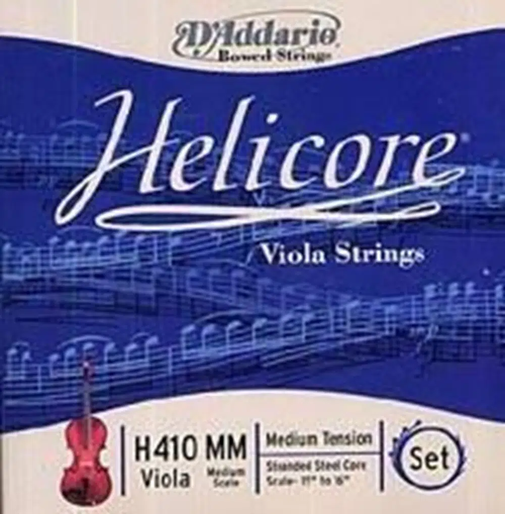 D'Addario H410MM Helicore Viyola Tel Seti (Medium Scale) | Orta Boy Viyolalar İçin Optimize Edilmiş Tansiyon Hızlı Akort Tutma ve Dengeli Rezonans
