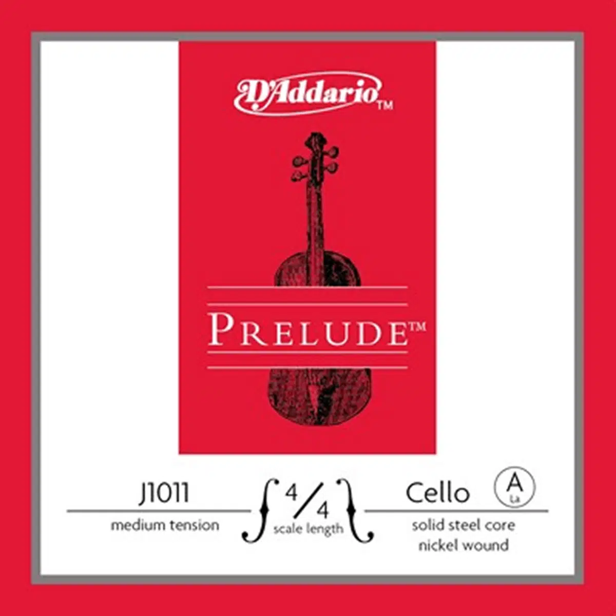 D'Addario J1011 Prelude Tek Çello La (A) Teli (4/4) | Başlangıç Seviyesi için Yumuşak Tuşe Net Duyum ve Kararmaya Dayanıklı Yüzey