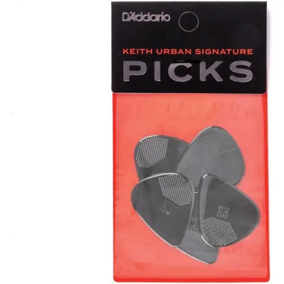 D'addario Keith Urban Signature Ultem Guitar Pick Series 5'li Paket Pena (Heavy Black)