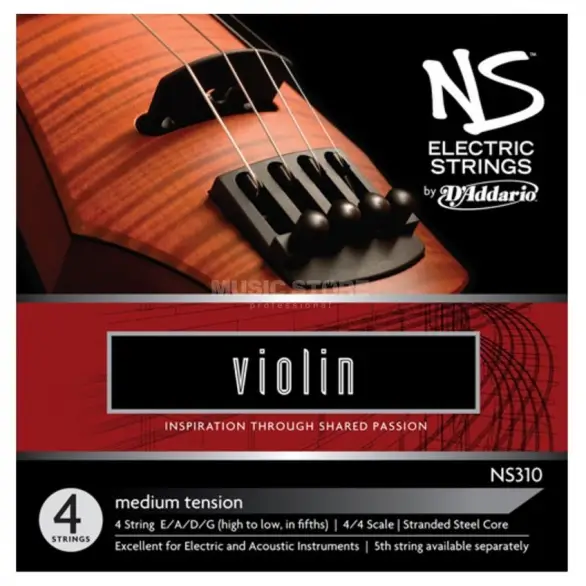 D'Addario NS310 4/4M NS Elektro Keman Teli