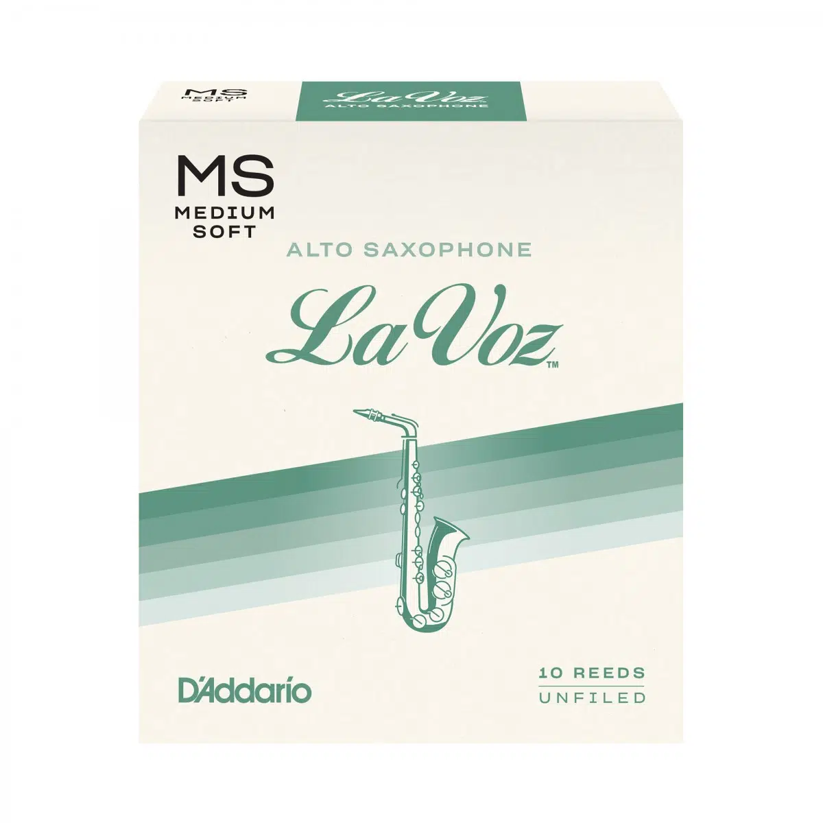 D'Addario RJC10MS La Voz Alto Saksafon Kamışı Medium Soft Sertlik (Profesyonel/Caz) - 10'lu Paket | Kolay Çalım ve Esnek Ton Yapısı