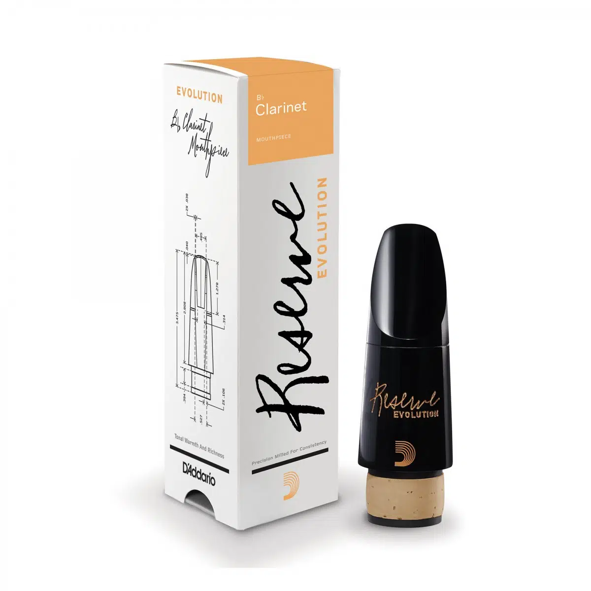 D'Addario Woodwinds MCE-EV10E Reserve EV10E Evolution Bb Klarnet Beki | Modern Tasarım Zengin Harmonikler