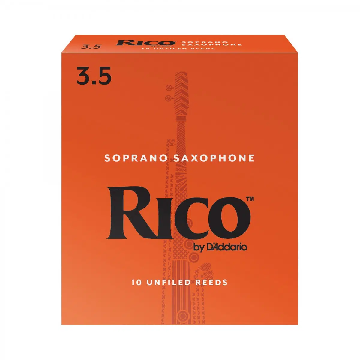 D'Addario RIA1035 Rico Orange Box Soprano Saksafon Kamışı No: 3.5 (İleri Seviye/Eğitim) - 10'lu Paket | Güçlü Hava Desteği Gerektiren Kararlı Ses Yapısı