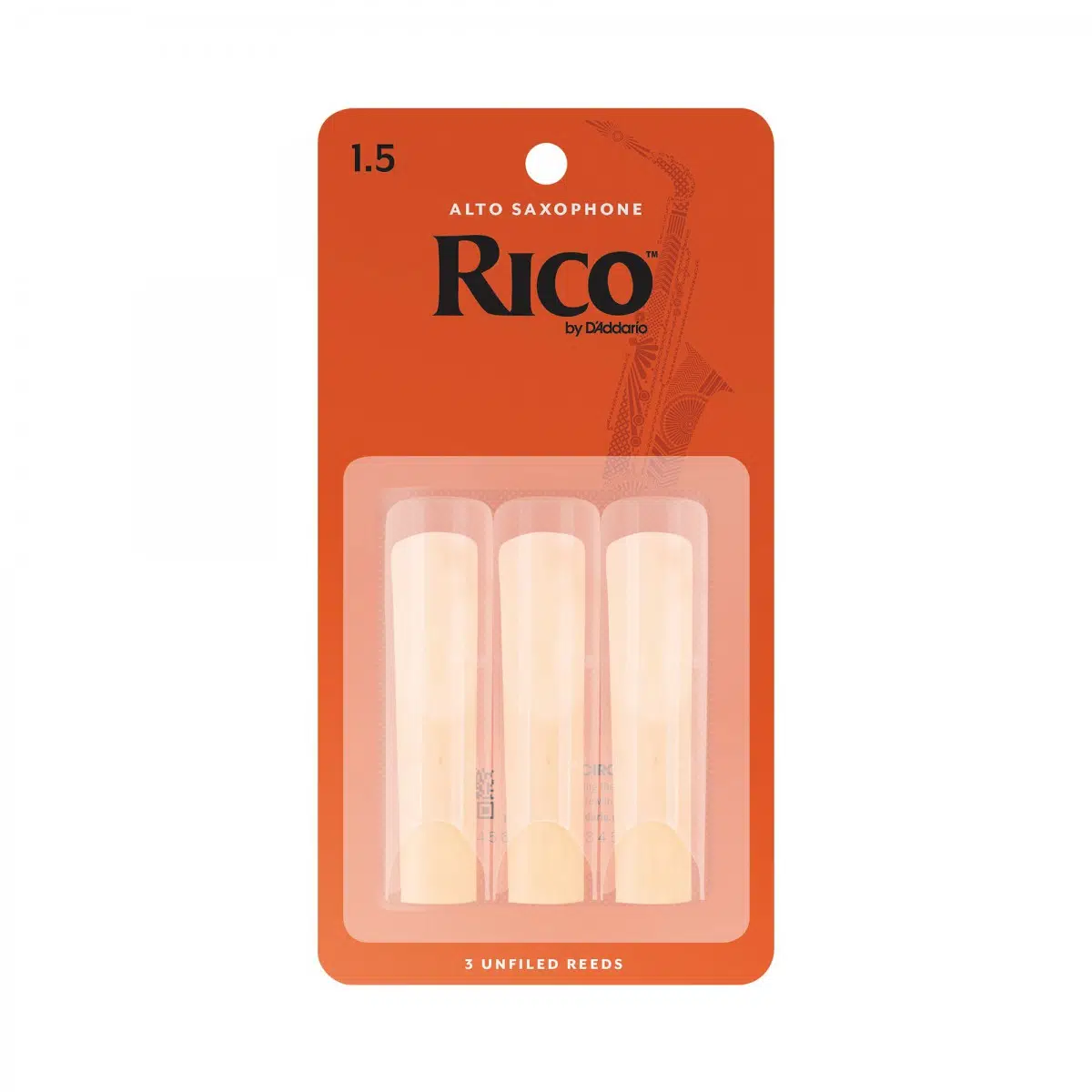 D'Addario RJA0315 Rico Alto Saksafon Kamışı - No: 1.5 (Eğitim - 3'lü Paket) | 1.5 Numara Çok Yumuşak Sertlik, Yeni Başlayanlar İçin Kolay Üfleme, Rico Kalitesiyle Kararlı Titreşim | İçerik: 3 Adet Ekonomik Paket