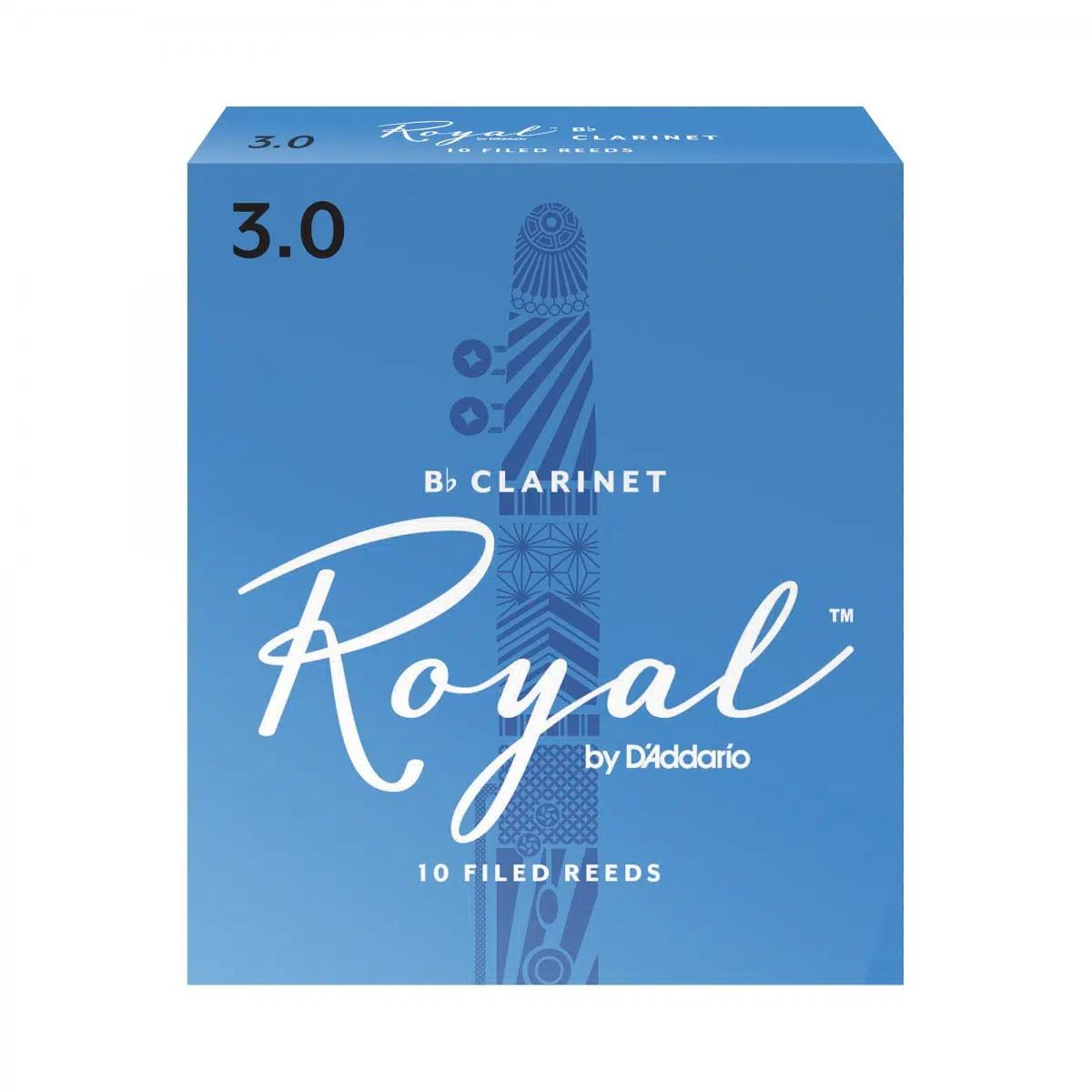 D'Addario RCB1030 Royal Bb Klarnet Kamışı No: 3.0 (Orta Seviye/Eğitim) - 10'lu Paket | Çok Yönlü Kullanım ve Kararlı Ses Üretimi