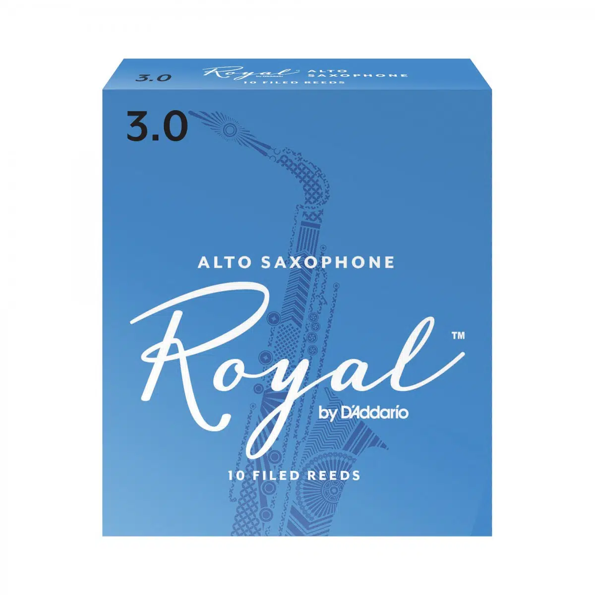 D'Addario RJB1030 Royal Alto Saksafon Kamışı No: 3.0 (Profesyonel/Eğitim) - 10'lu Paket | Gelişmiş Teknikler İçin Kararlı Ses Yapısı