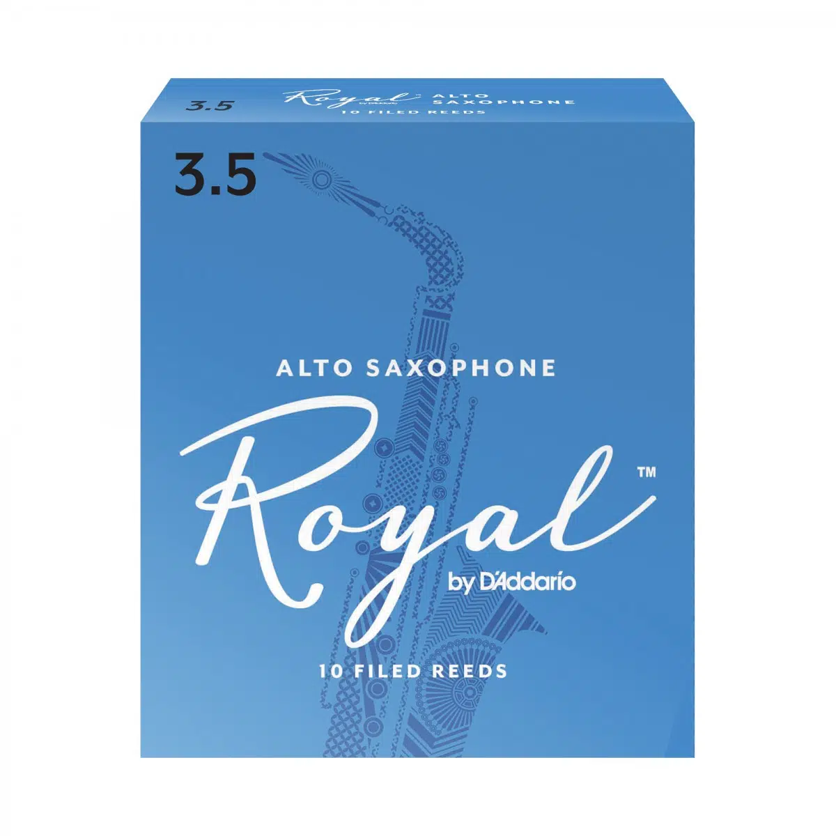 D'Addario RJB1035 Royal Alto Saksafon Kamışı No: 3.5 (Profesyonel) - 10'lu Paket | Güçlü Nefes Desteği İsteyen İleri Seviye Performans