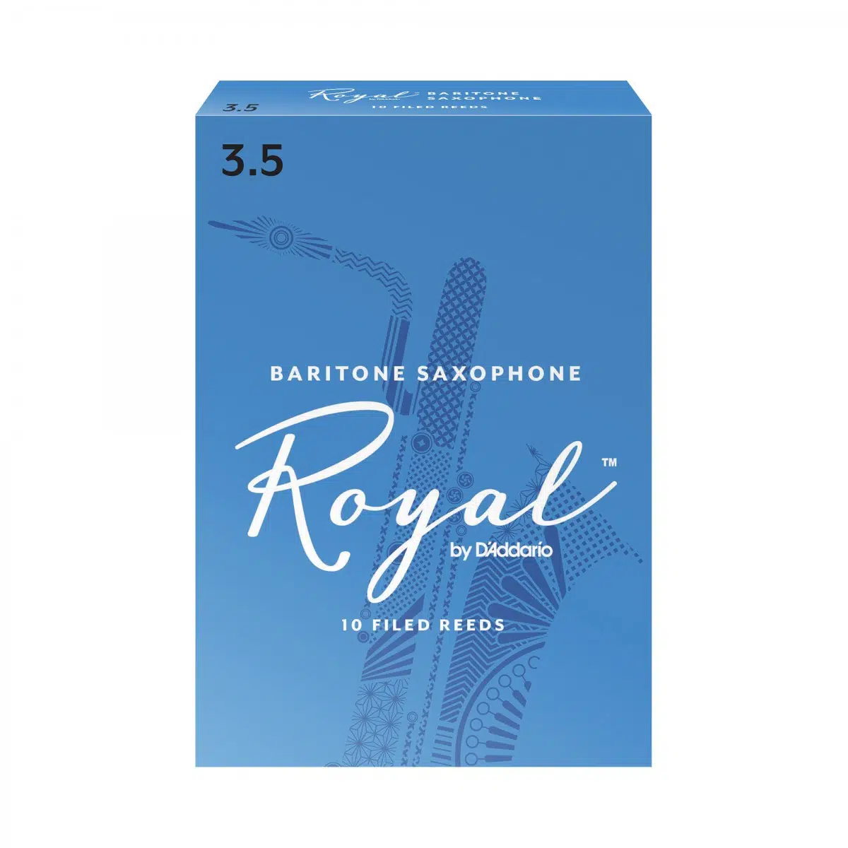 D'Addario RLB1035 Royal Bariton Saksafon Kamışı No: 3.5 (Profesyonel) - 10'lu Paket | İleri Seviye Bariton Çalıcıları İçin Güçlü ve Kararlı Ton