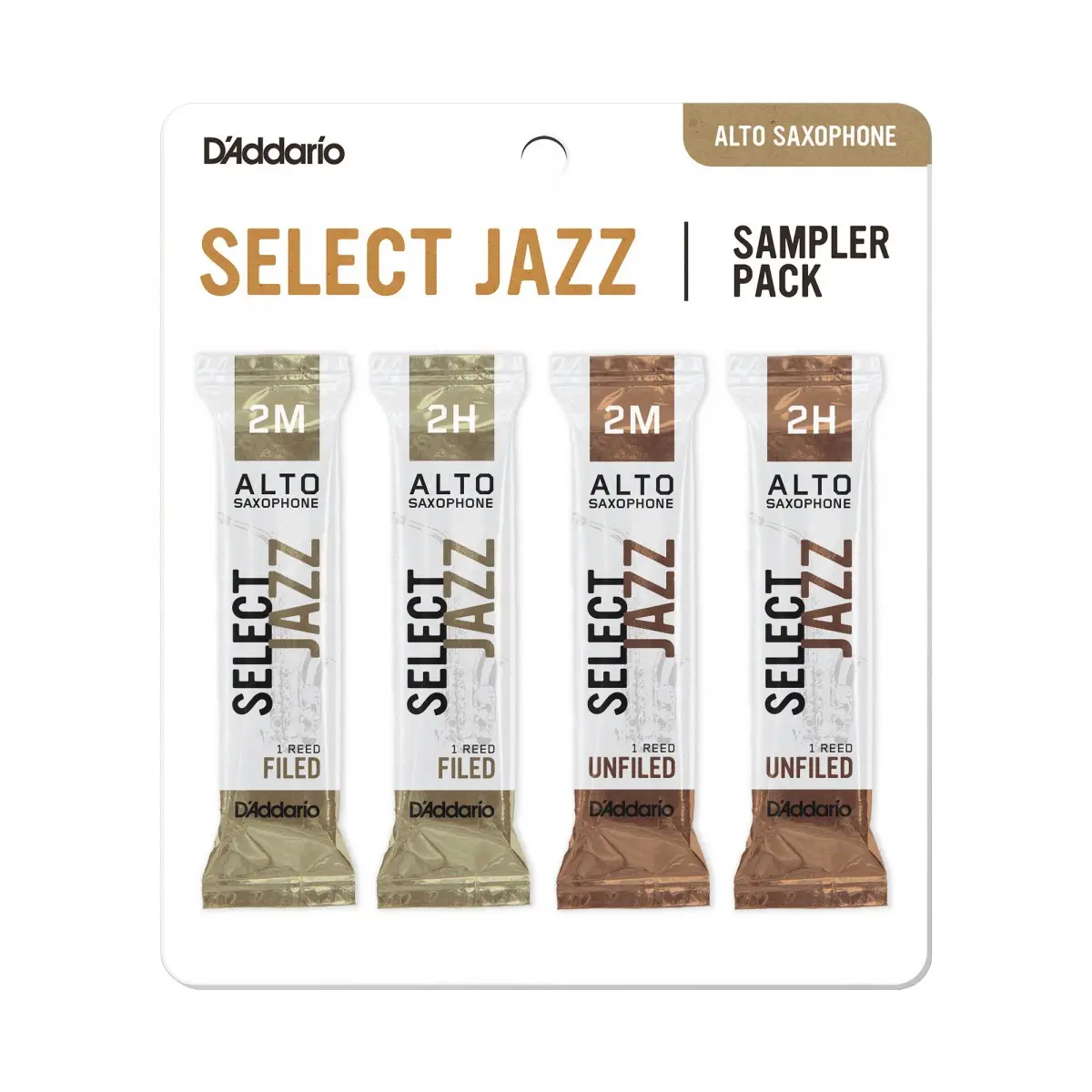 D'Addario Woodwinds Select Jazz Alto Saksafon Kamışı - Sampler Pack 2M/2H