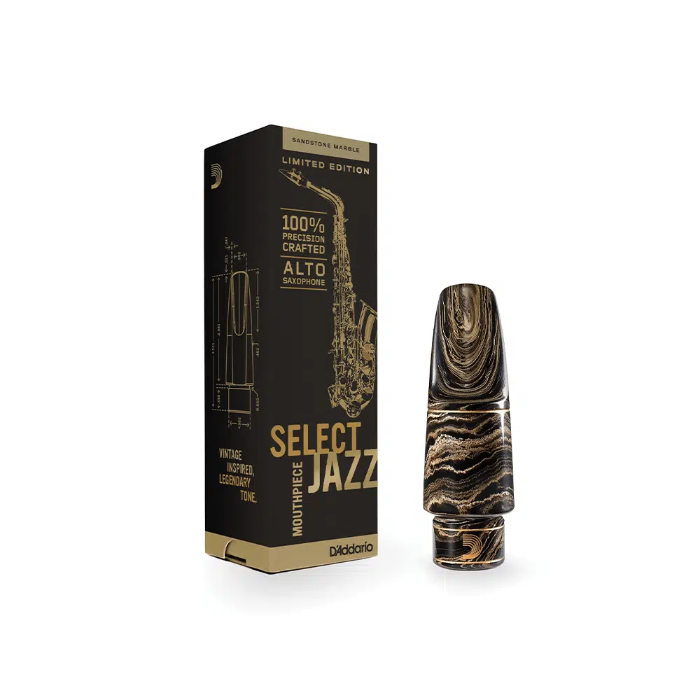 D'Addario Woodwinds MJS-D8M-MB Select Jazz Alto Saksafon Beki (D8M Marble) | Ebonit Mermer Desenli Caz Tonu