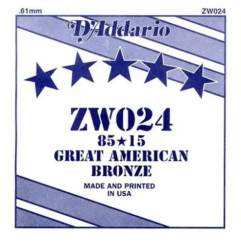 D'Addario ZW024 Tek Akustik Gitar Teli (24)