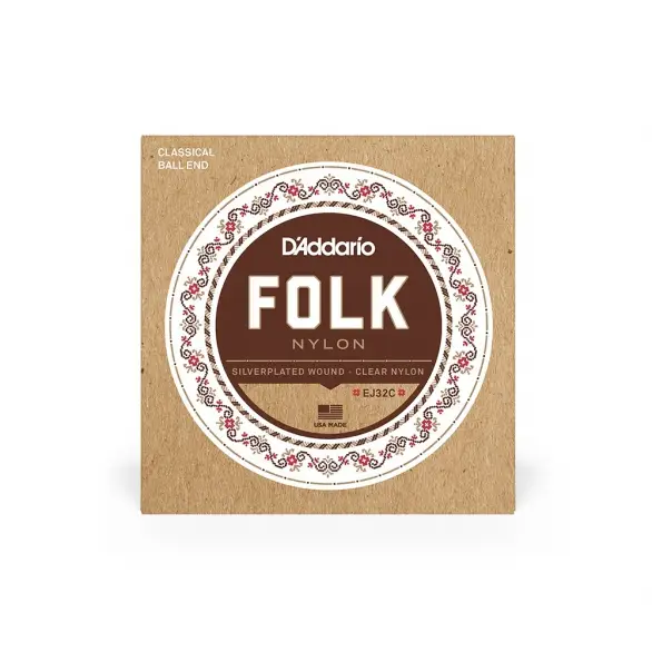 Daddario EJ32C Folk Set Klasik Gitar Teli (Normal Tension)
