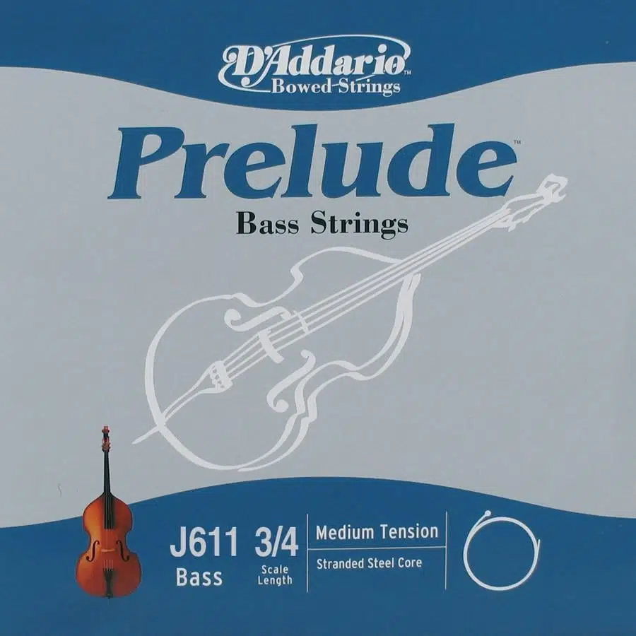 D'Addario J611 Prelude Tek Kontrabas Sol (G) Teli (3/4) | Masif Çelik Çekirdek ile Yüksek Dayanıklılık Ekonomik Performans ve Parlak Ses Karakteri