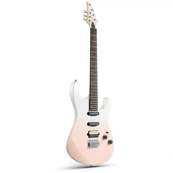 Donner DMT-66 Elektro Gitar (Pink-White Gradient)