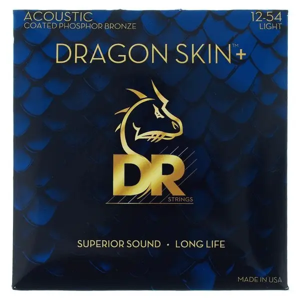 DR DAP-12 Dragon Skin+ Phosphor Bronze Akustik Gitar Teli (Light 12-54)