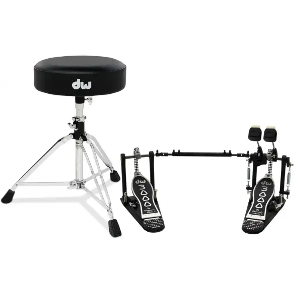 DW Drums 3000 Serisi 2 Parça Aksam Paketi (Double Kick Pedalı & Davul Taburesi)