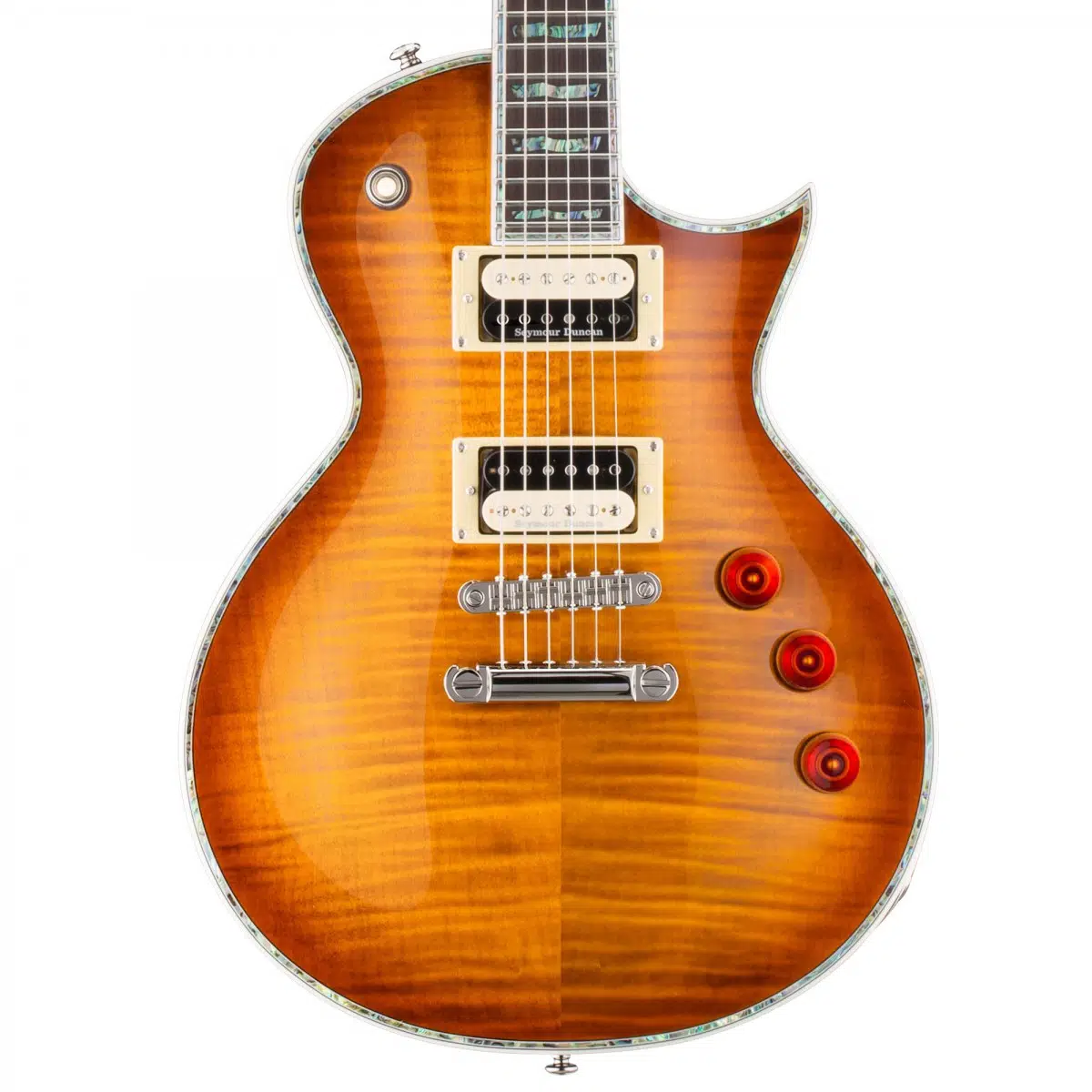 ESP LTD LEC1000ASB EC-1000 Amber Sunburst Elektro Gitar | Profesyonel Sahne Gitarı EMG Manyetikler