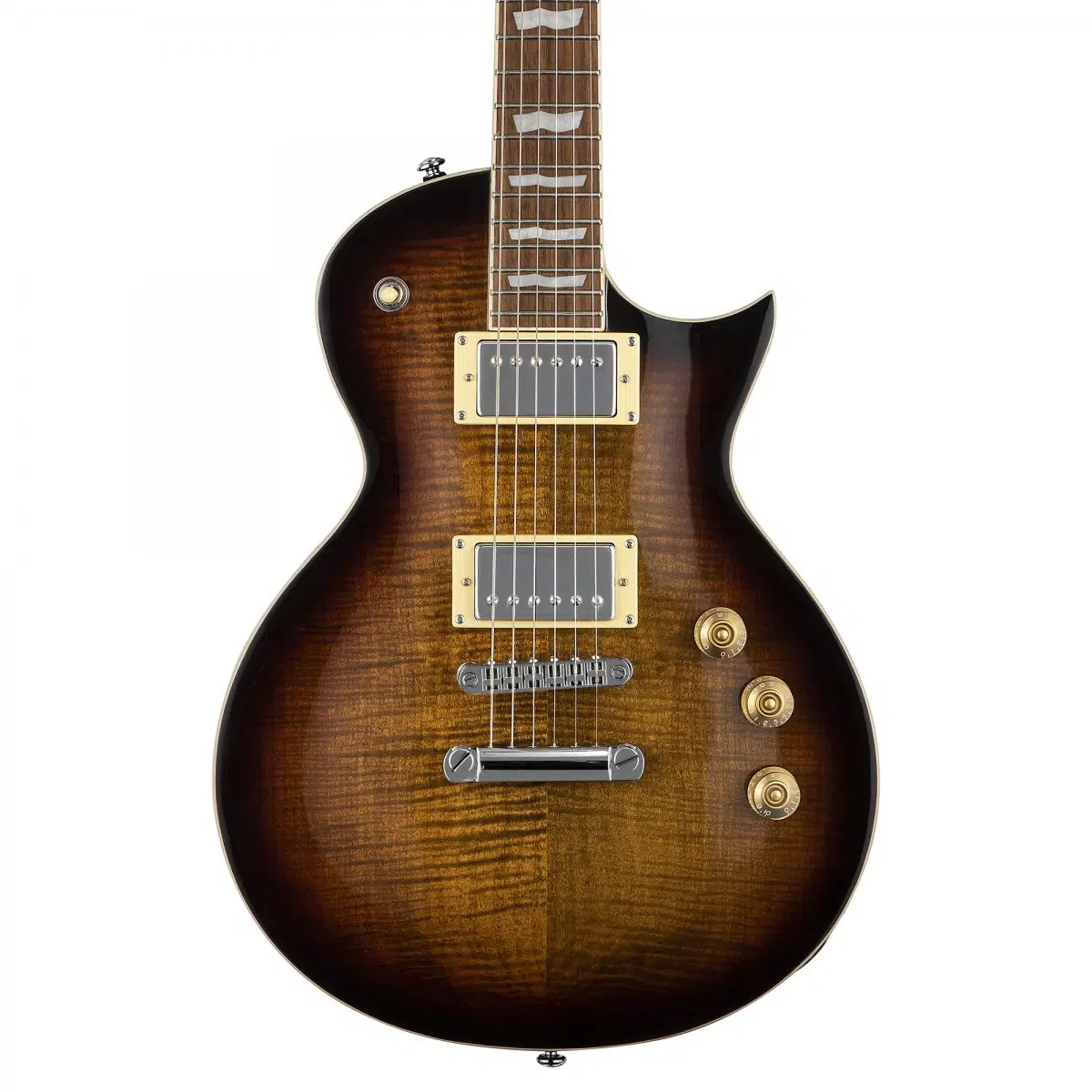 ESP LTD LEC256DBSB EC-256 Dark Brown Sunburst Elektro Gitar | Alevli Akçaağaç Kapak Klasik Rock Tonu