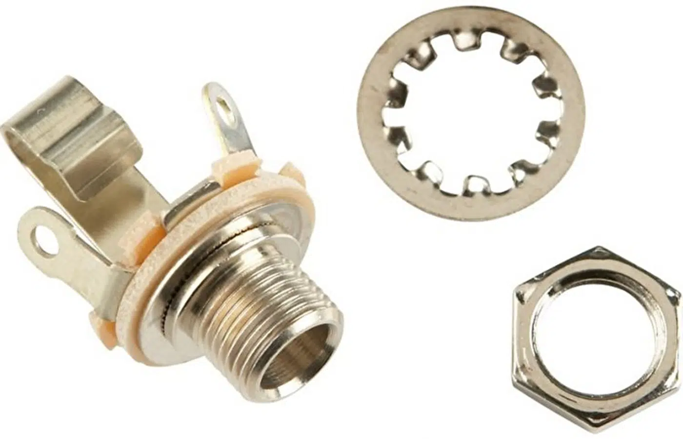 Fender 0047329049 Output Jack Standard Series (2'li Paket) | Elektro Gitar ve Baslar İçin Standart 1/4" Mono Çıkış Jakı