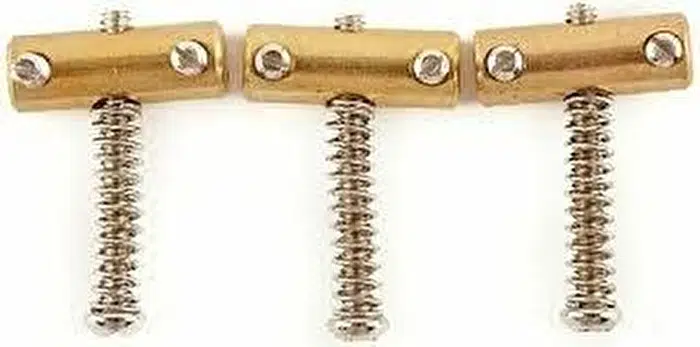 Fender 0058544049 American Vintage Telecaster Pirinç Köprü Eşiği (3'lü Set) | Kompanse Edilmiş Pirinç Eşikler ile Geliştirilmiş Entonasyon ve Twang Tonu